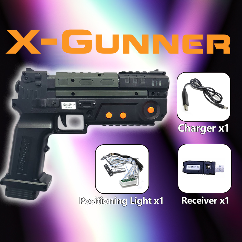 Gun Shooting Arcade - X-GUNNER Kabellose Lichtpistole für PC-Arcade-Simulator -