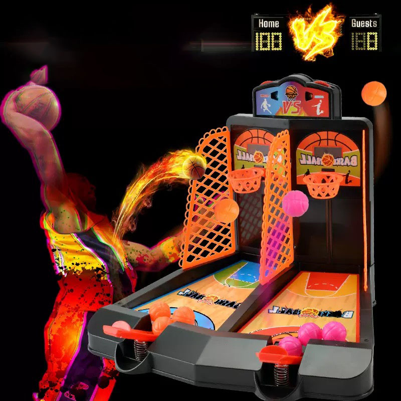 Basketball Arcade Game - Mini-Basketball-Spaß: Klassisches Arcade-Finger-Eject-Desktop-Basketball-Anti-Stress-Neuheitsspielzeug für Partys