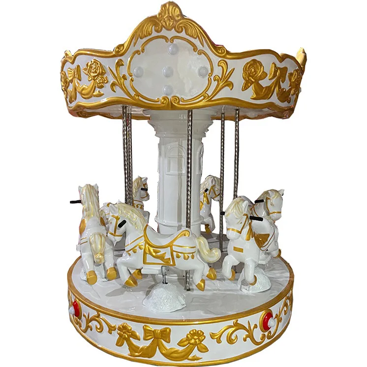 Coin Operated Kiddie Ride - 2026 Märchenstil-Karussell mit 6 Sitzen, Münzbetriebenes