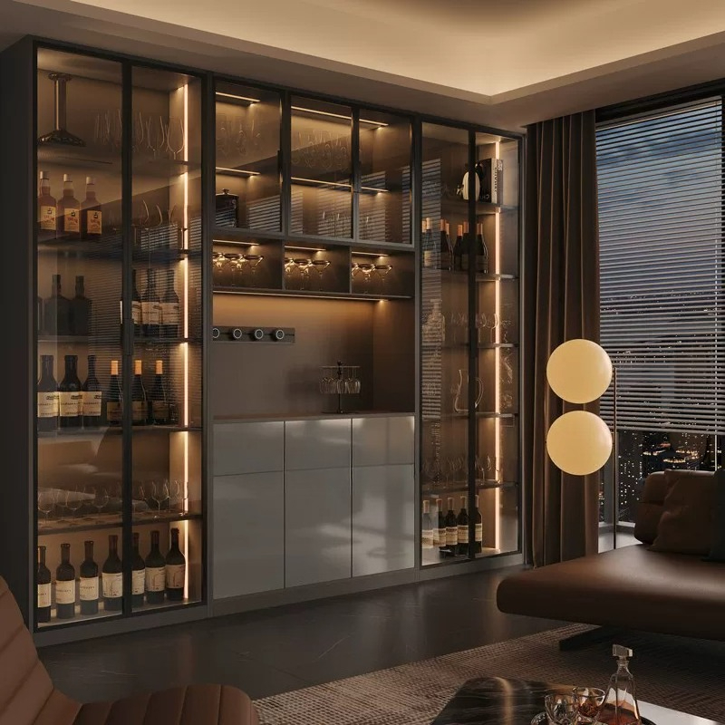 Leicht luxuriöser italienische – Glass Cabinet Display Bewertung und Preis