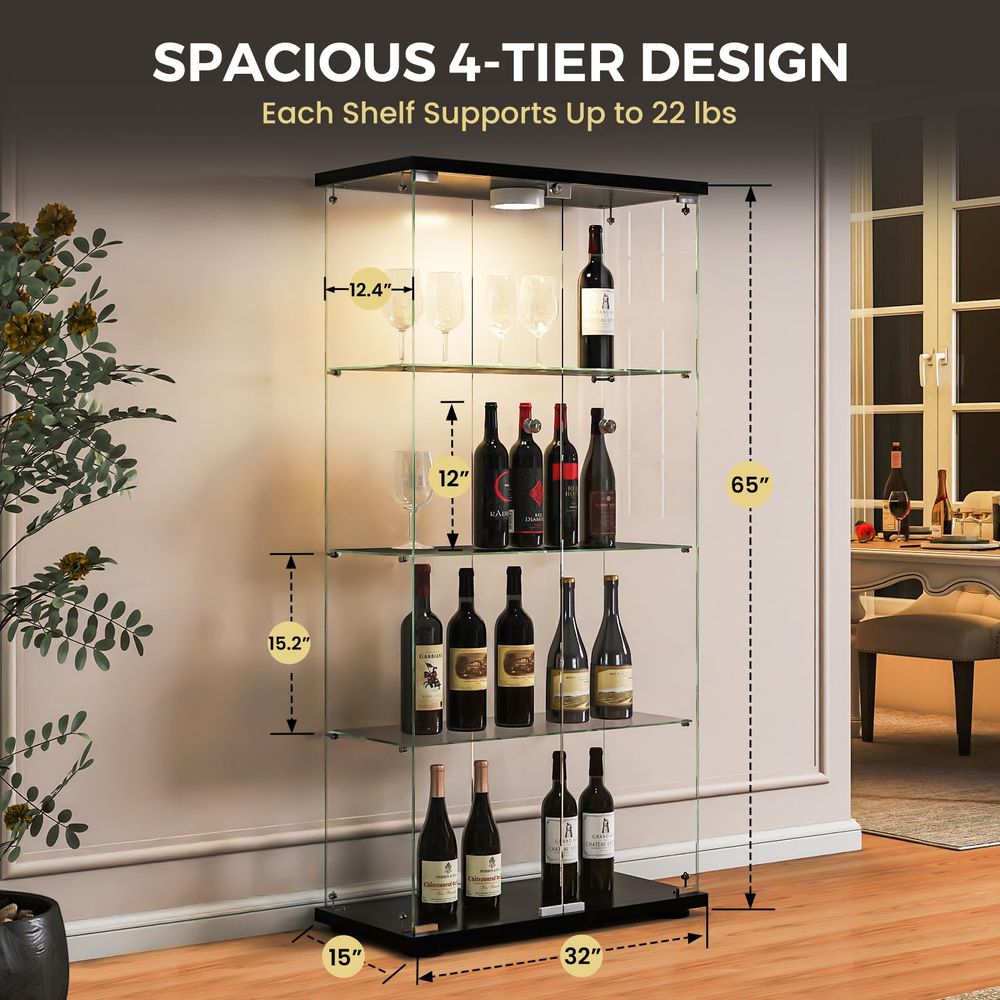 Vitrine mit LED-Beleuchtung un – Glass Cabinet Display Bewertung und Preis