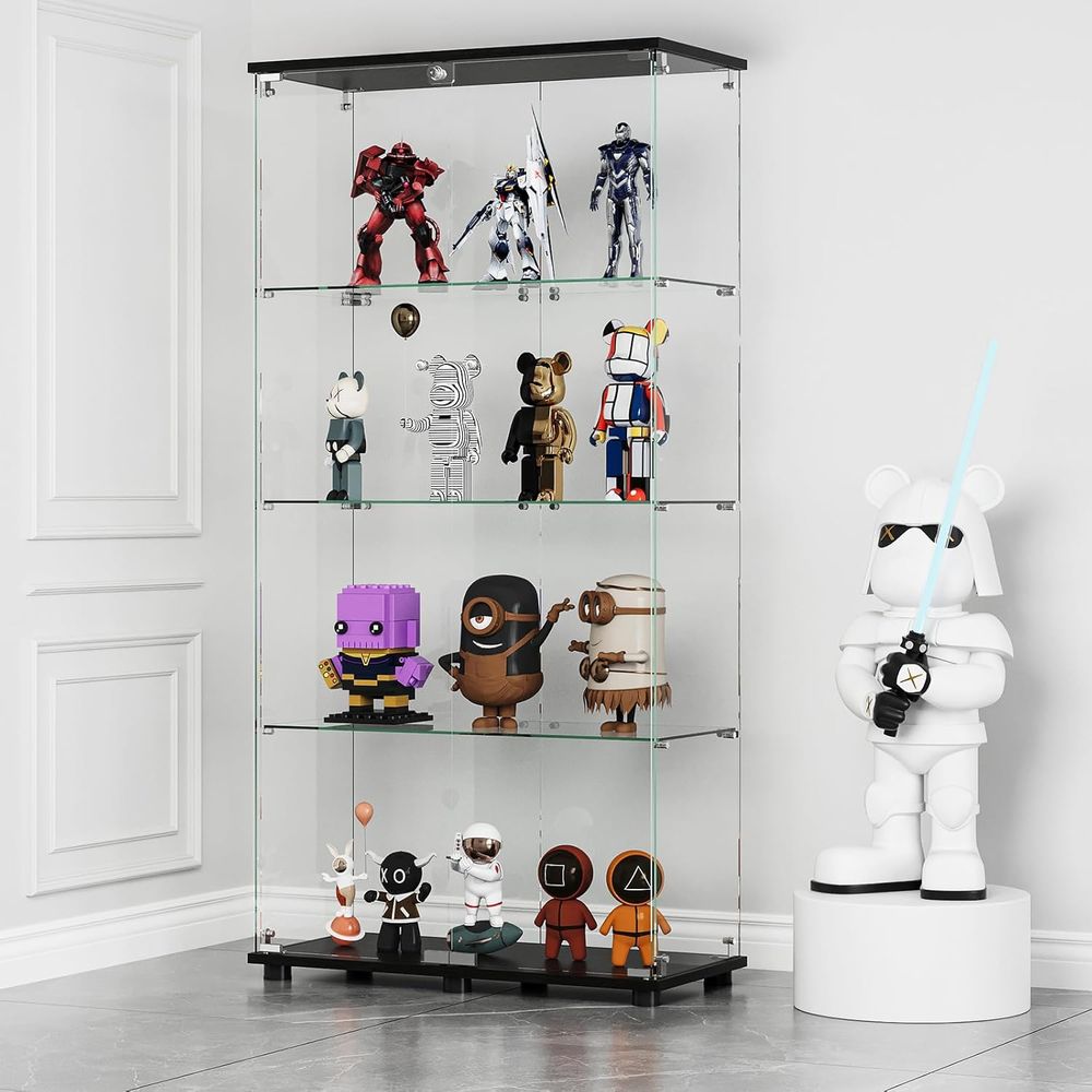 Glasvitrine mit 4 Regalen, Dop – Glass Cabinet Display Bewertung und Preis