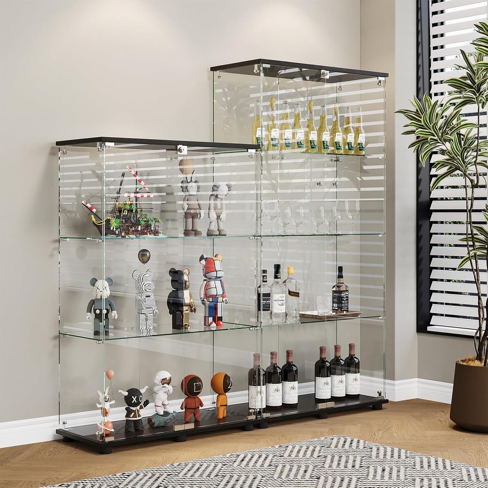 Glasvitrine mit 4 Regalen, Dop – Glass Cabinet Display Bewertung und Preis