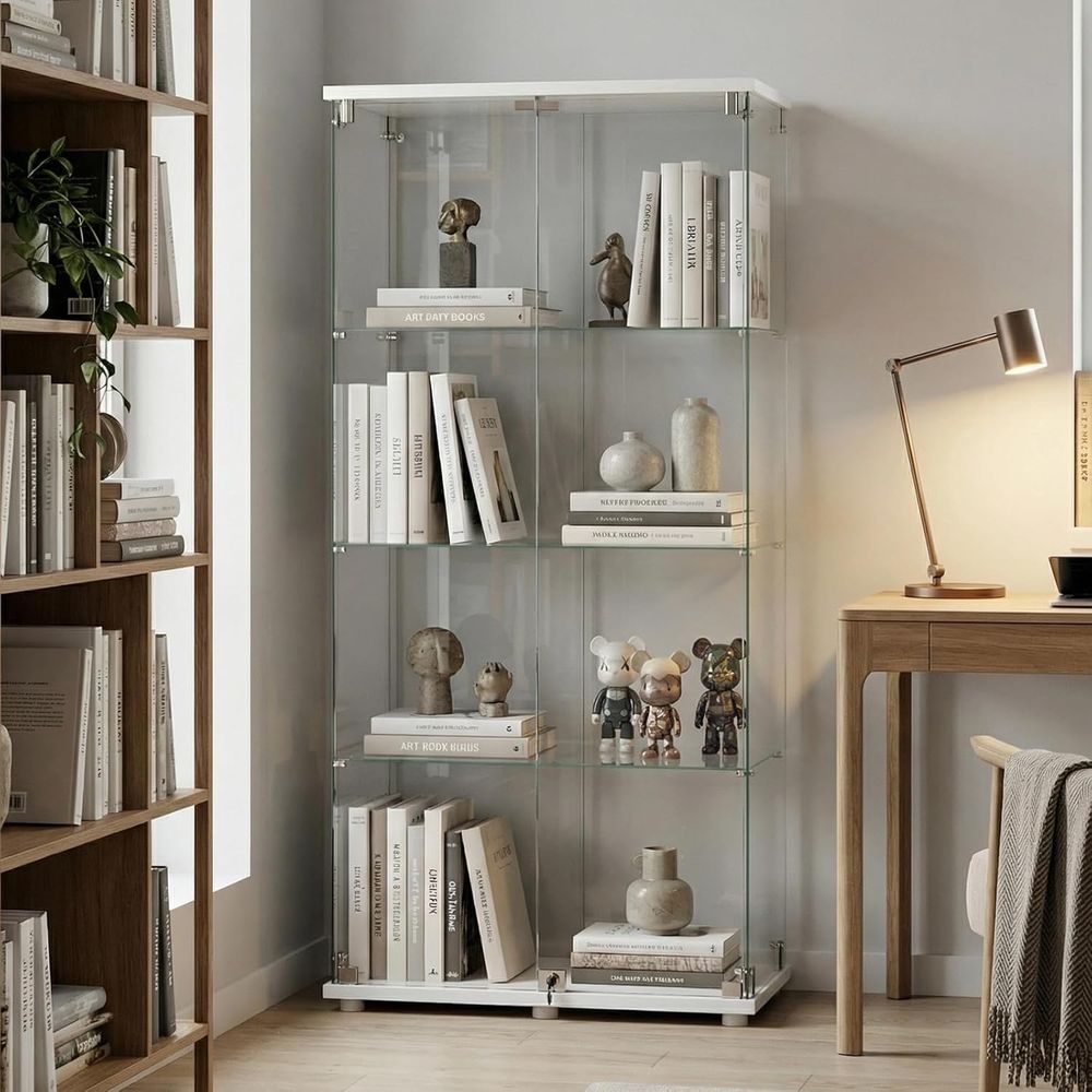 Vitrine aus gehärtetem Glas, 4 – Glass Cabinet Display Bewertung und Preis