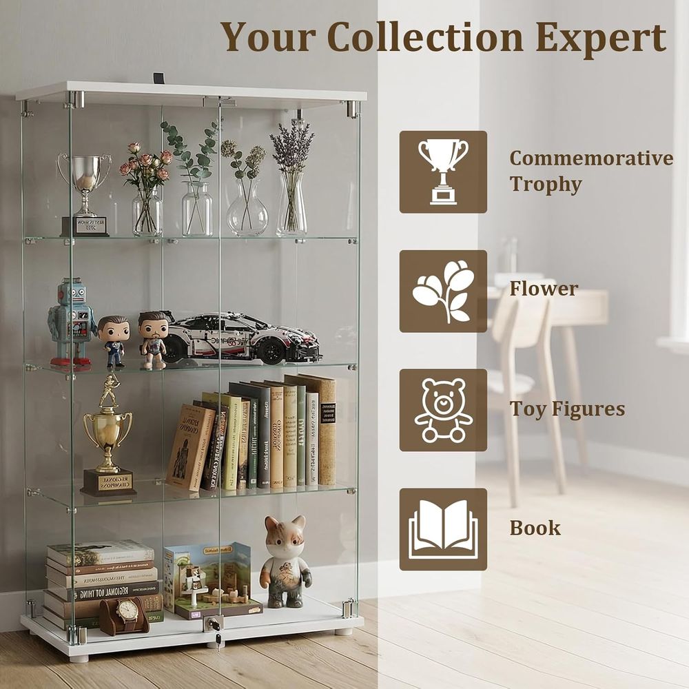 Vitrine aus gehärtetem Glas, 4 – Glass Cabinet Display Bewertung und Preis
