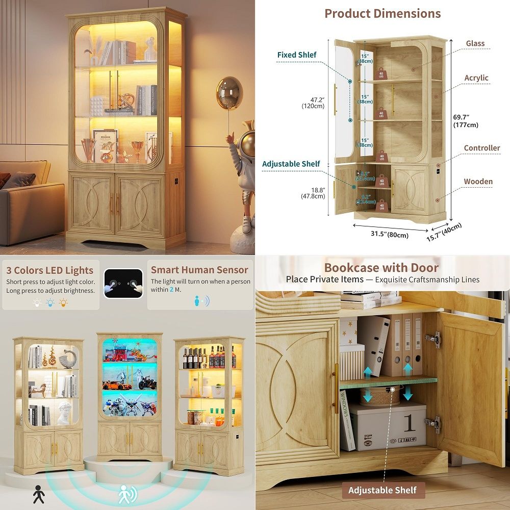 Vitrine mit Glastüren und Aufb – Glass Cabinet Display Bewertung und Preis