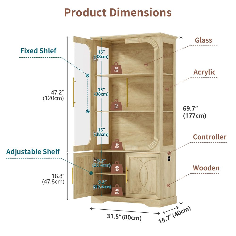 Vitrine mit Glastüren und Aufb – Glass Cabinet Display Bewertung und Preis