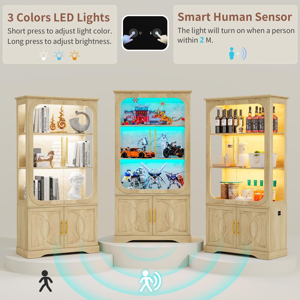 Vitrine mit Glastüren und Aufb – Glass Cabinet Display Bewertung und Preis