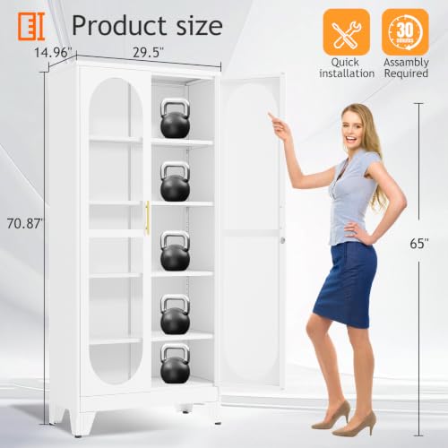 180 cm Hoher Abschließbarer Vi – Glass Cabinet Display Bewertung und Preis
