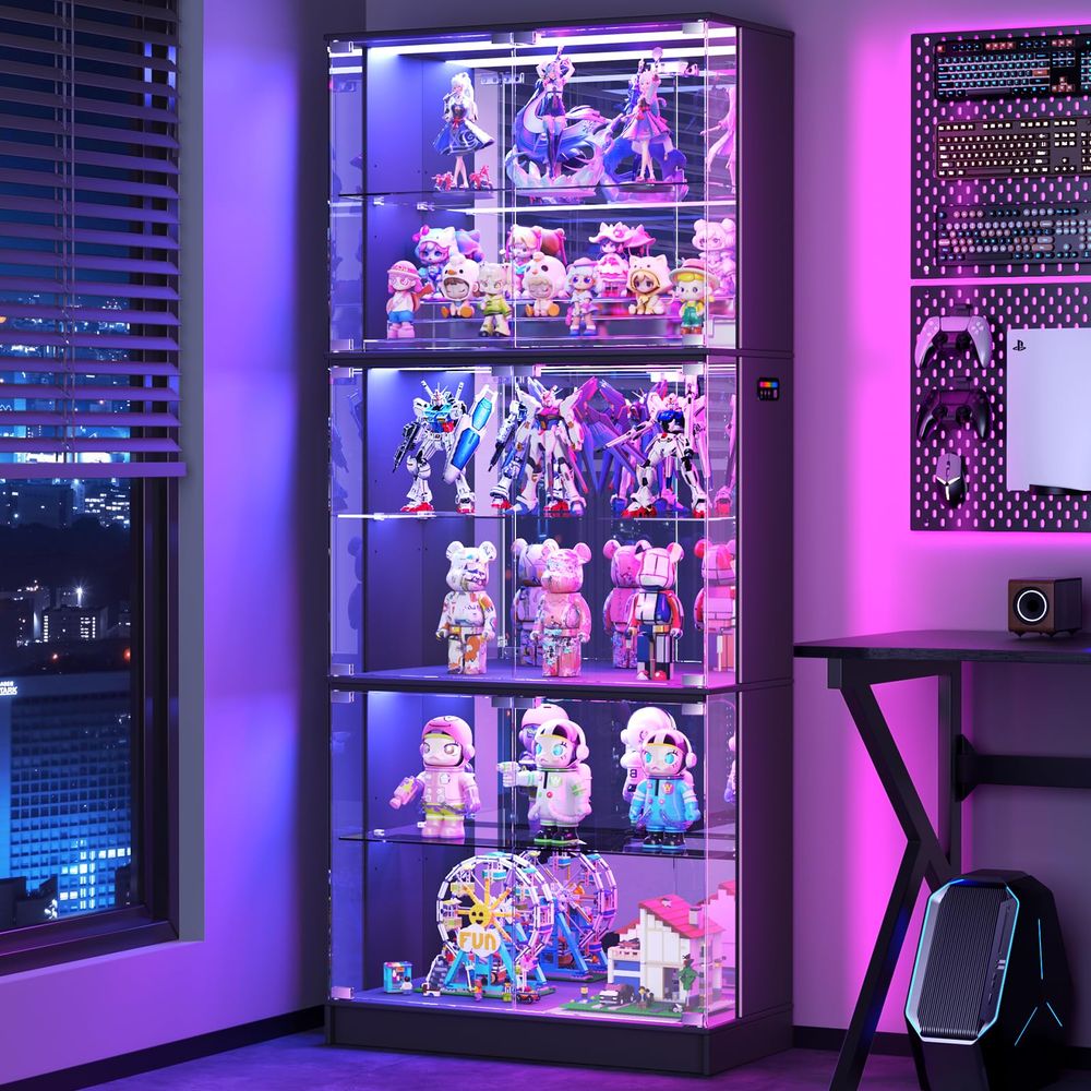 Vitrine mit Glastüren, 6-stufi – Glass Cabinet Display Bewertung und Preis