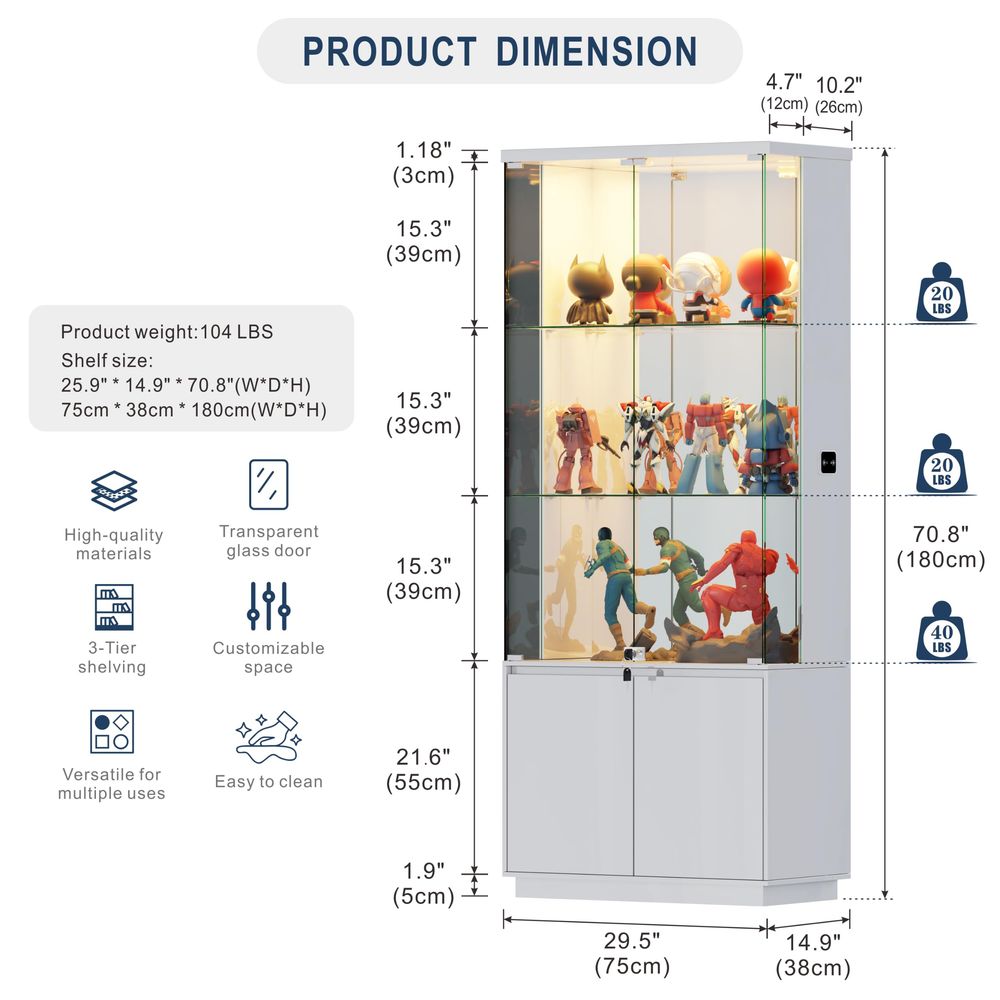 71-Vitrinenschrank mit Glastür – Glass Cabinet Display Bewertung und Preis